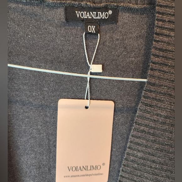 New Grey Cardigan Sweater NWT Size 0X  / 1X - Picture 3 of 8